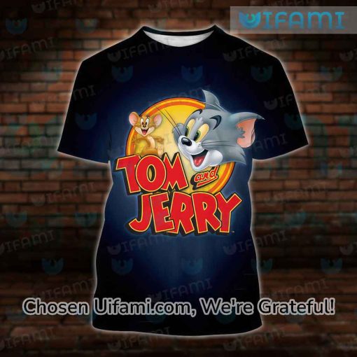 Tom And Jerry Black Shirt 3D Wondrous Gift