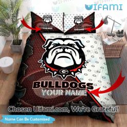 UGA Bed Sheets Custom Awesome Georgia Bulldogs Christmas Gift