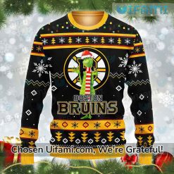 Ugly Christmas Sweater Boston Bruins Adorable Grinch Gift