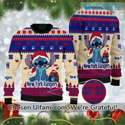 Ugly Christmas Sweater NY Rangers Cheerful Stitch Gift