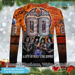 Ugly Christmas Sweater Oilers Eye opening Custom Kiss Band Gift Exclusive
