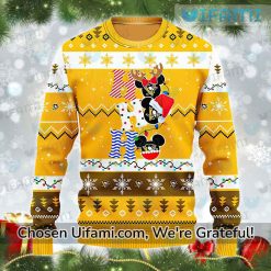 Ugly Christmas Sweater Pittsburgh Penguins Adorable Mickey Ho Ho Ho Gift Best selling