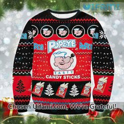 Ugly Christmas Sweater Popeyes Radiant Candy Sticks Gift