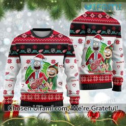 Ugly Christmas Sweater Red Wings Astonishing Rick And Morty Gift