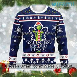 Ugly Christmas Sweater Toronto Maple Leafs Excellent Grinch Gift