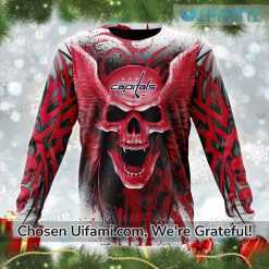 Ugly Christmas Sweater Washington Capitals Skull Washington Capitals Gift Best selling