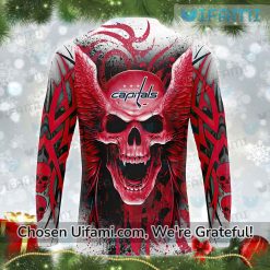 Ugly Christmas Sweater Washington Capitals Skull Washington Capitals Gift