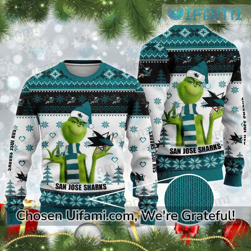 Ugly Sweater Sharks Selected Grinch San Jose Sharks Gift