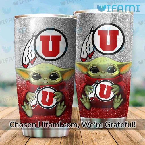 Utah Utes Tumbler Alluring Baby Yoda Utah Utes Gift