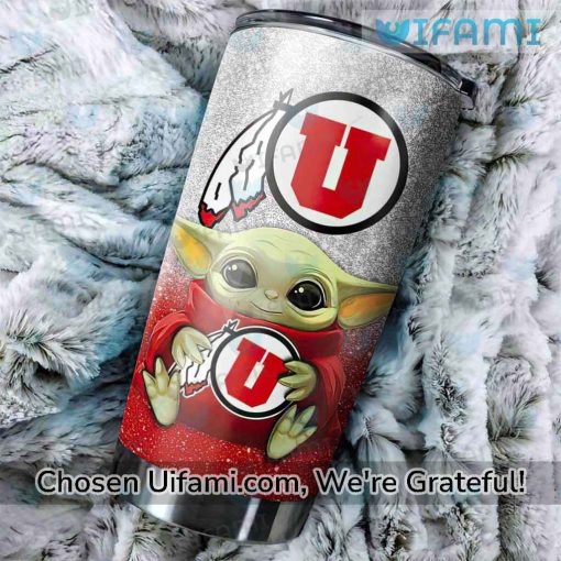 Utah Utes Tumbler Alluring Baby Yoda Utah Utes Gift