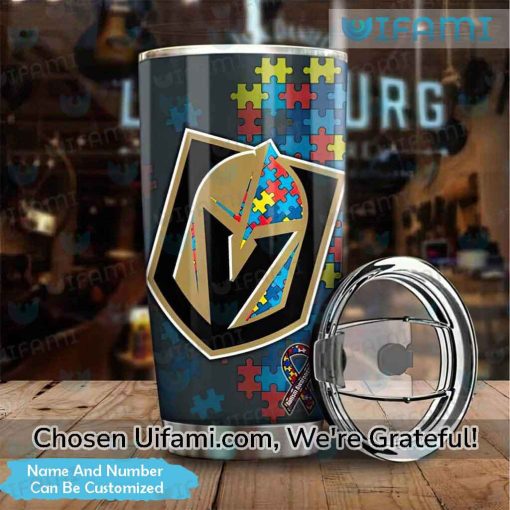 VGK Tumbler Custom Excellent Autism Vegas Golden Knights Gift