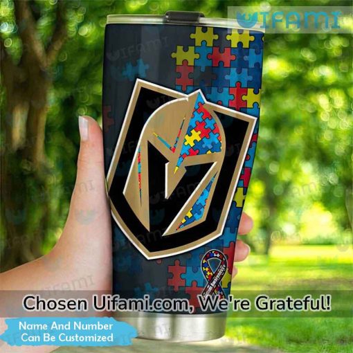 VGK Tumbler Custom Excellent Autism Vegas Golden Knights Gift