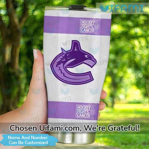 Vancouver Canucks Insulated Tumbler Custom Cheerful Fights Cancer Canucks Gift