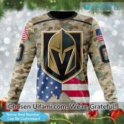 Vegas Knights Ugly Sweater Terrific Personalized USA Flag Gift
