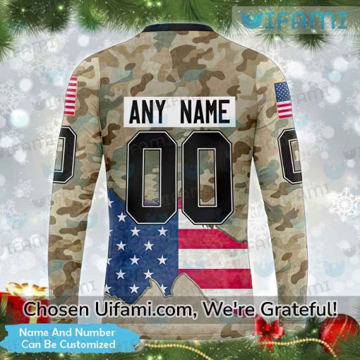 Vegas Knights Ugly Sweater Terrific Personalized USA Flag Gift