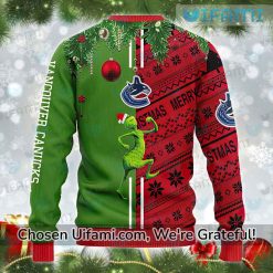 Vintage Canucks Sweater Astonishing Grinch Max Vancouver Canucks Gift Exclusive