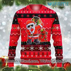 Vintage Chicago Blackhawks Sweater Fascinating Santa Claus Gift