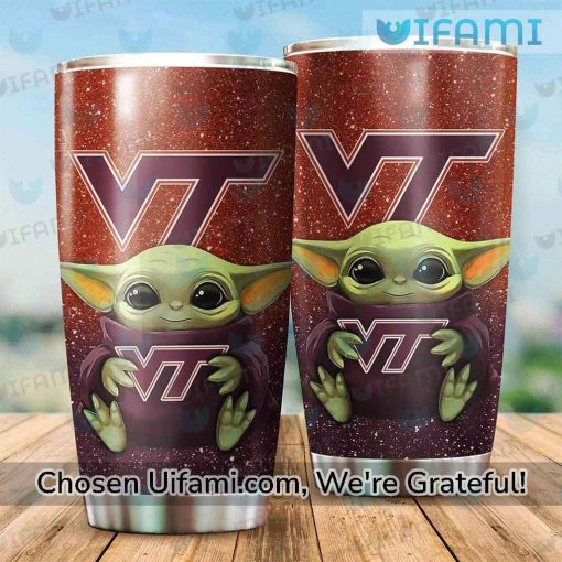 Virginia Tech Hokies 30 Oz Tumbler Exciting Baby Yoda Virginia Tech Gift Ideas