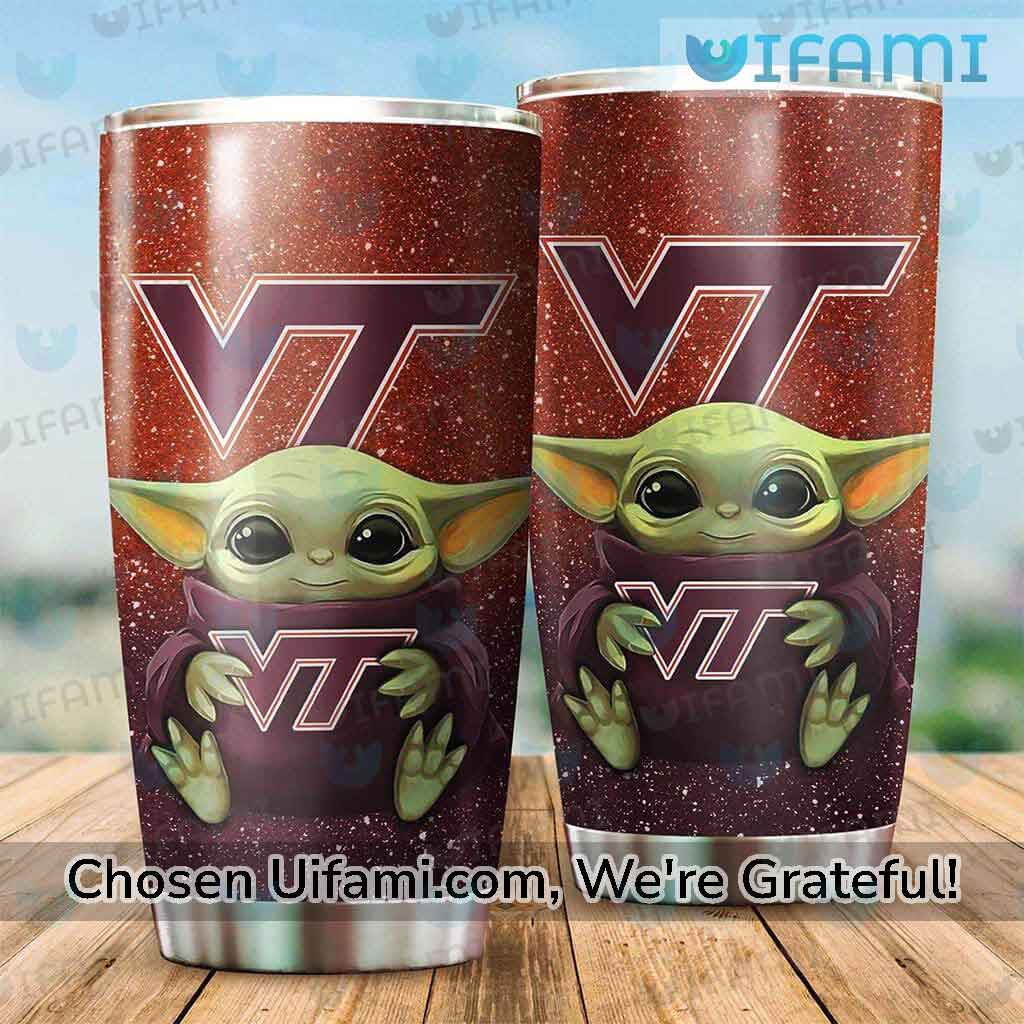 Virginia Tech Hokies 30 Oz Tumbler Exciting Baby Yoda Virginia Tech Gift Ideas