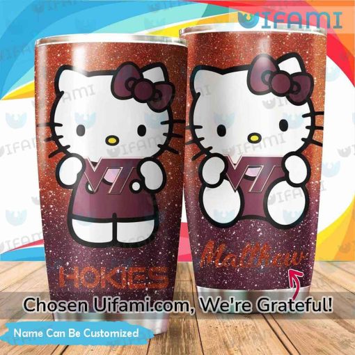 Virginia Tech Hokies Stainless Steel Tumbler Custom Hello Kitty VA Tech Gift