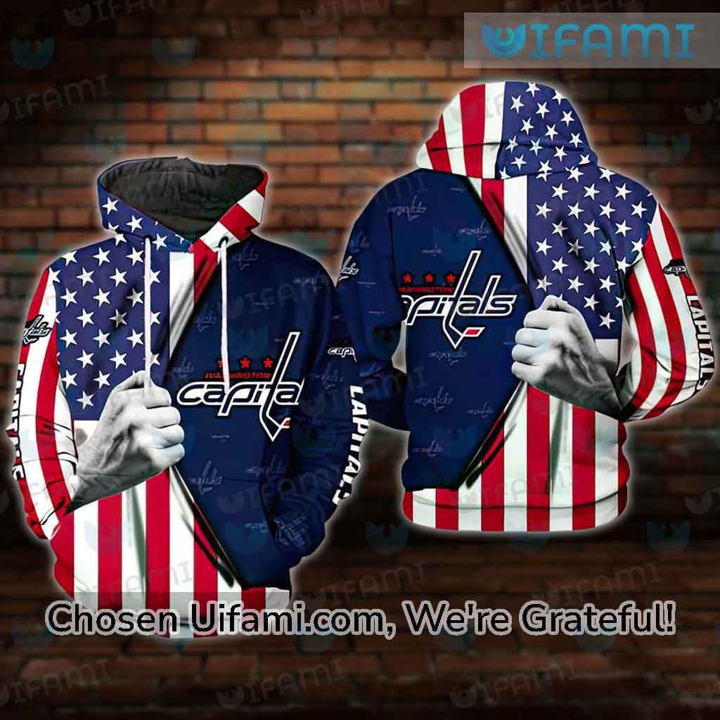 Washington Capitals Zip Up Hoodie 3D Unexpected USA Flag Gift