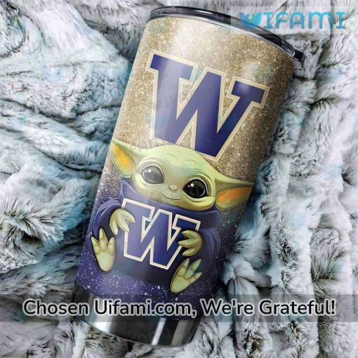 Washington Huskies Stainless Steel Tumbler Best-selling Baby Yoda UW Husky Gift