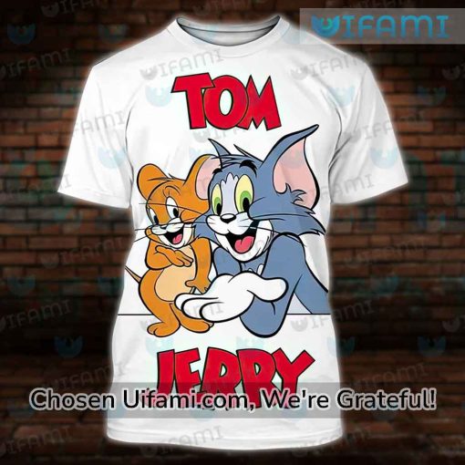 White Tom And Jerry Shirt 3D Selected Gift