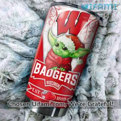 Wisconsin Badgers 30 Oz Tumbler Excellent Baby Yoda Badgers Gift Exclusive