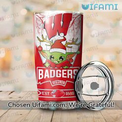 Wisconsin Badgers 30 Oz Tumbler Excellent Baby Yoda Badgers Gift Latest Model