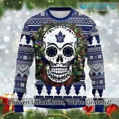 Womens Toronto Maple Leafs Sweater Best-selling Sugar Skull Gift