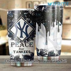 Yankees Coffee Tumbler Alluring Peace Love New York Yankees Gift Best selling
