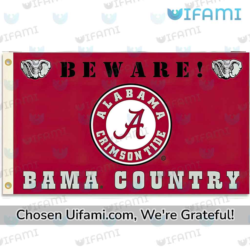 Alabama Crimson Tide House Flag Perfect Beware Gift