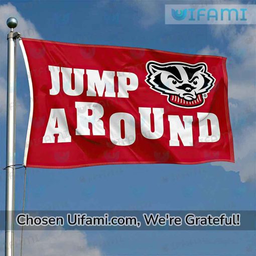 Badgers Flag Novelty Jump Around Wisconsin Badgers Gift Ideas