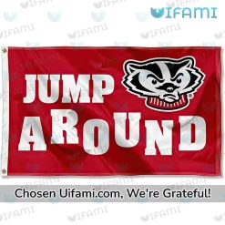 Badgers Flag Novelty Jump Around Wisconsin Badgers Gift Ideas Latest Model