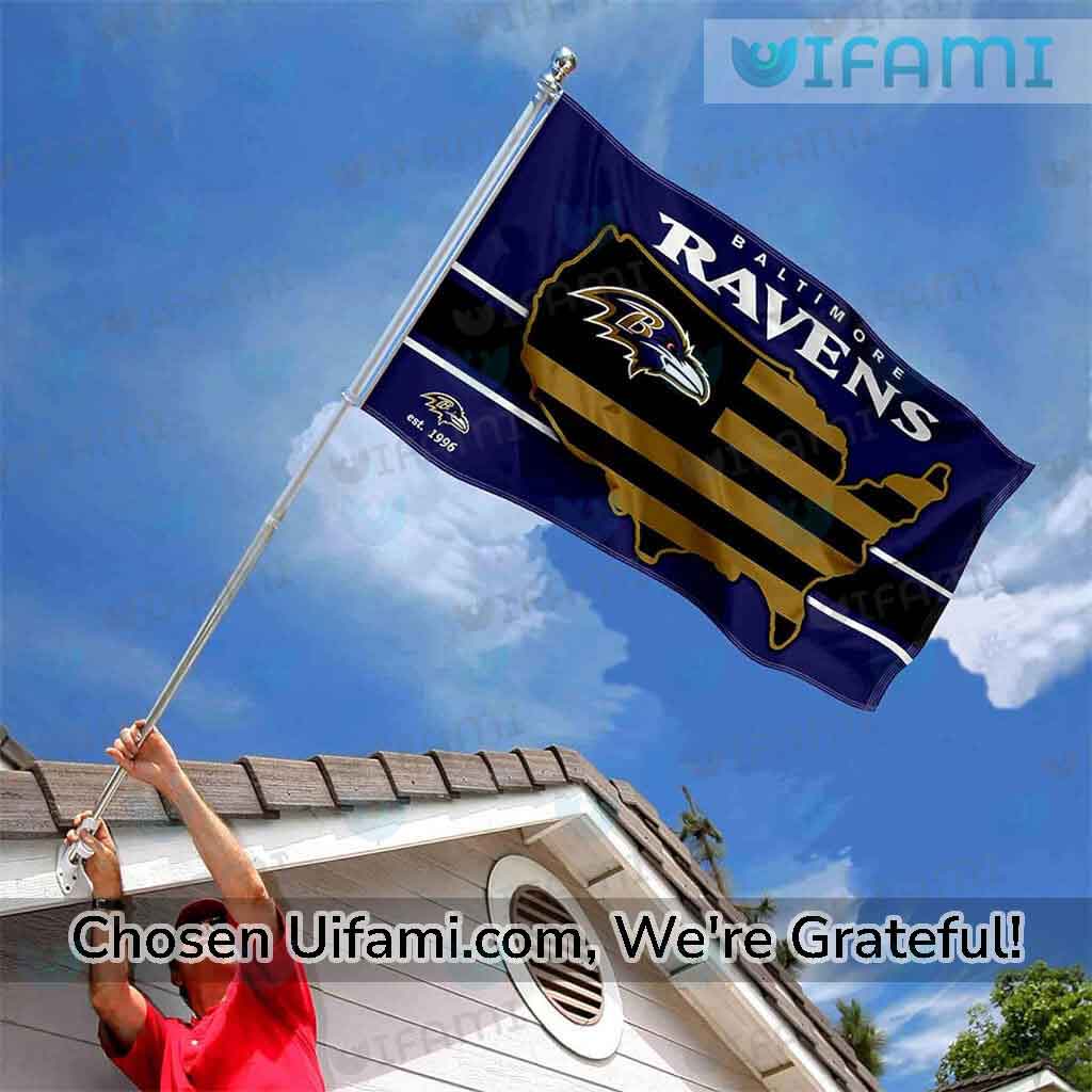 Baltimore Ravens 3x5 Flag Playful USA Map Gift