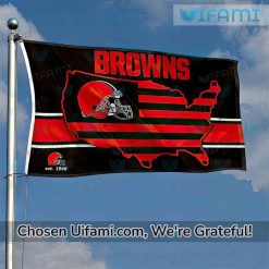 Cleveland Browns Double Sided Flag Unexpected USA Map Gift Best selling