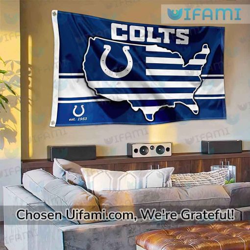 Colts Flag Football Alluring USA Map Indianapolis Colts Gift