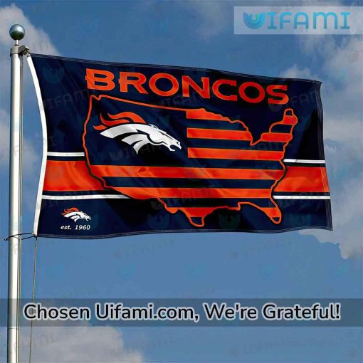 Denver Broncos 3×5 Flag Jaw-dropping USA Map Gift