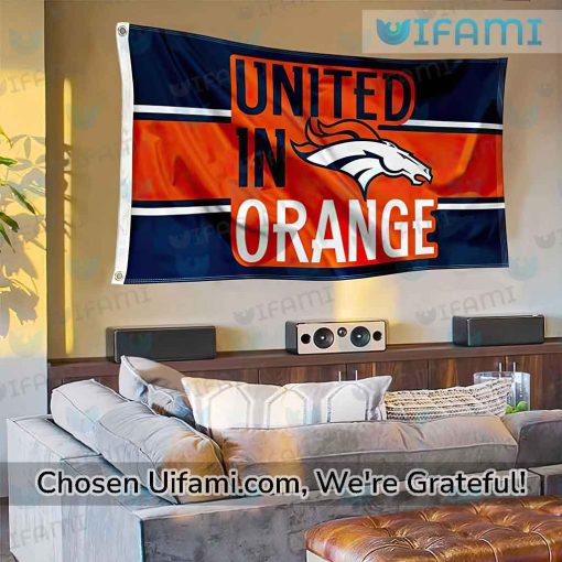 Denver Broncos Flag 3×5 Wonderful United In Orange Gift