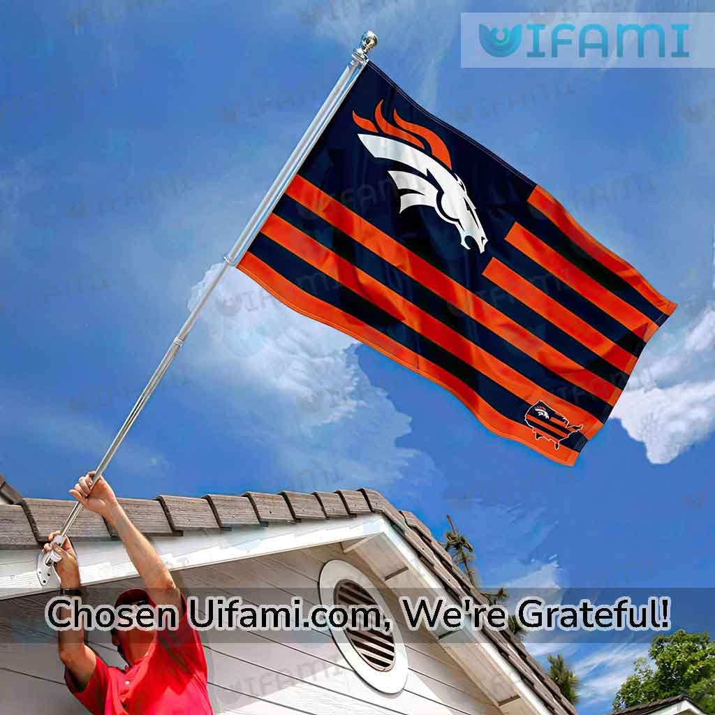 Denver Broncos Flag Football Tempting USA Flag Gift