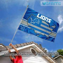 Detroit Lions House Flag Inspiring USA Map Gift Exclusive
