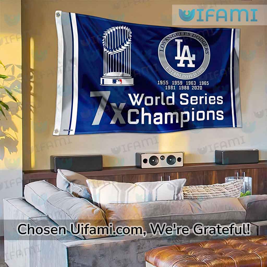 Dodgers Championship Flag Fascinating Champs Gift - Personalized Gifts:  Family, Sports, Occasions, Trending