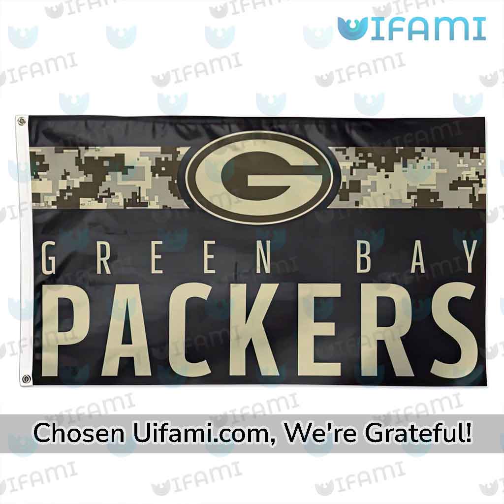 Green Bay Packers Double Sided Flag Impressive Camo Gift