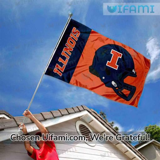 Illinois Fighting Illini House Flag Eye-opening Gift