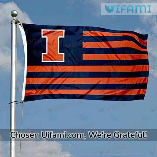 Illinois Fighting Illini Outdoor Flag Unexpected USA Flag Gift