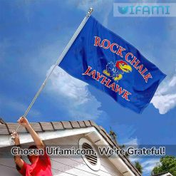 Kansas Jayhawks Flag Exquisite Rock Chalk Gift