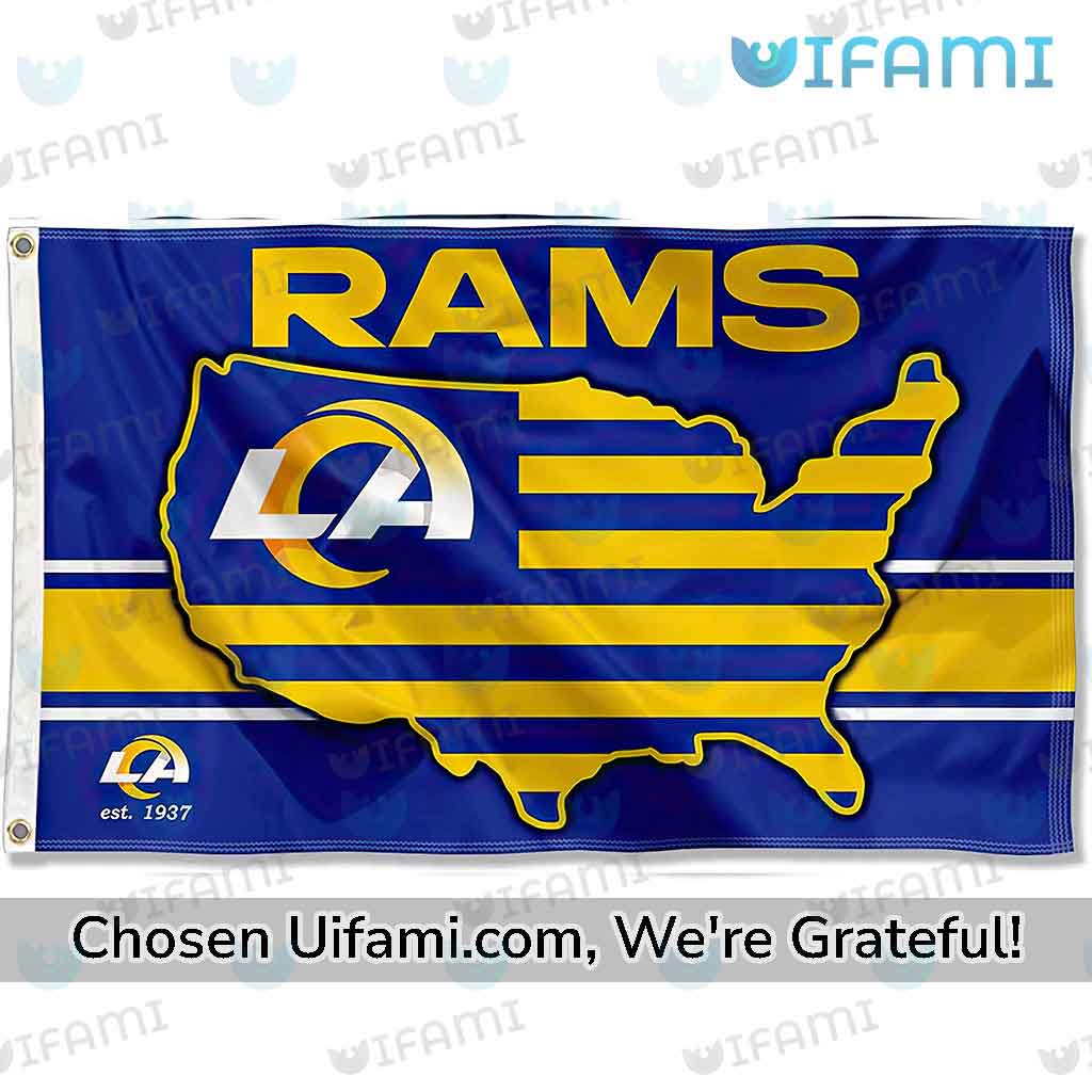LA Rams House Flag Spirited USA Map Gift