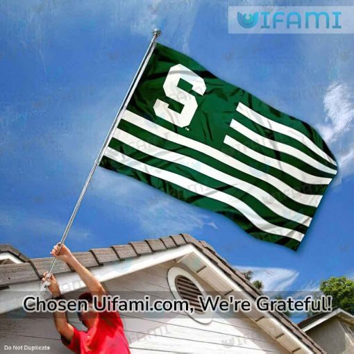 Michigan State University Flag USA Flag Unique Michigan State Gift