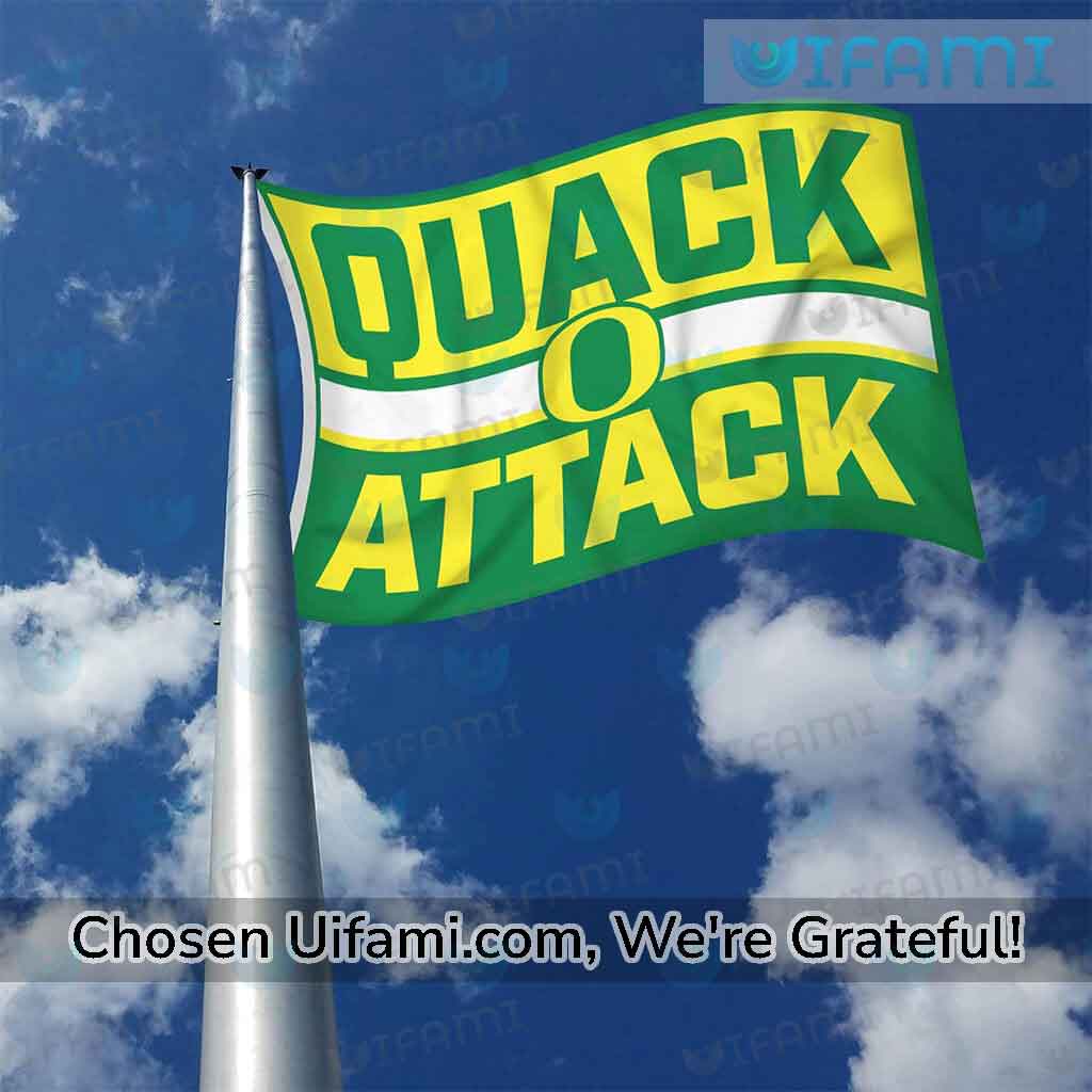 Oregon Ducks House Flag Tempting Quack Attack Gift