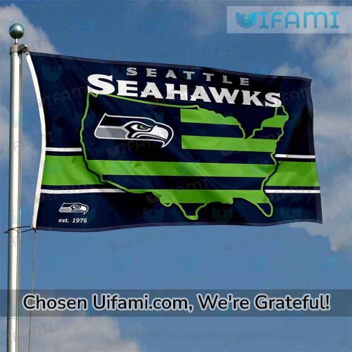Seattle Seahawks House Flag Playful USA Map Gift